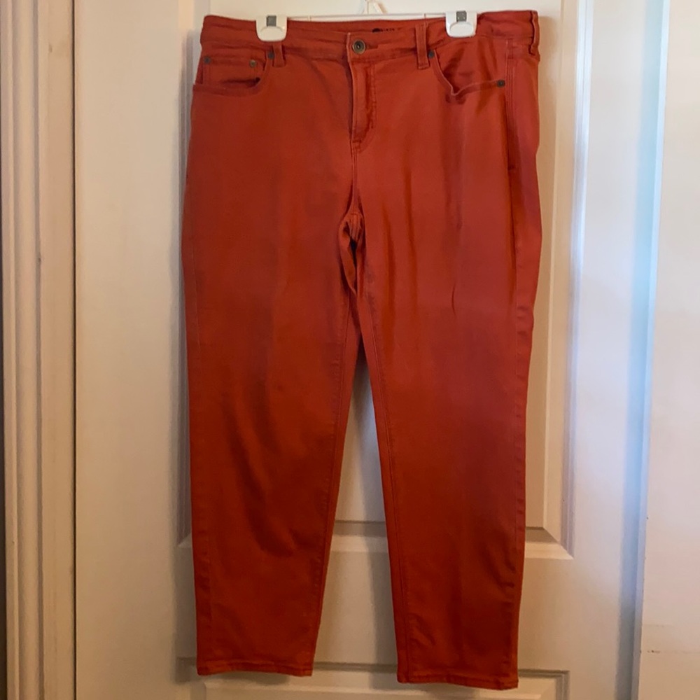 Stylus Skinny Ankle Orange Jeans